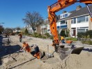Opgraven riolering